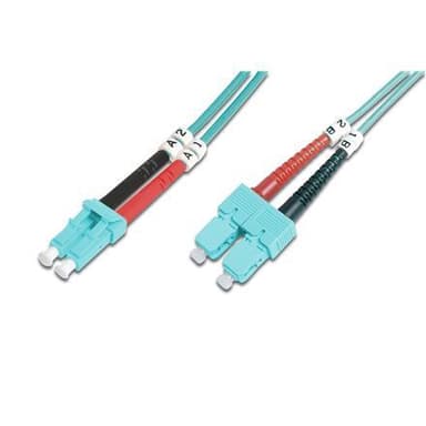 Digitus FO patchkabel, duplex, LC till SC MM OM3 50/125 µ, 1 m