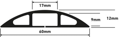 D-LINE Kabelkanal Golv PVC Svart 1.8m