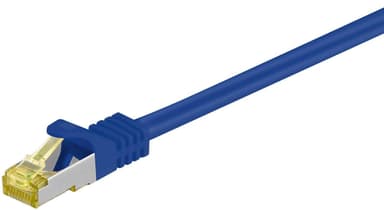 RJ45 patchkabel S/FTP (PiMF), 500 MHz, med CAT 7 råkabel, Blå, 25 m