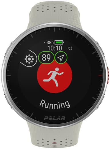 Polar Pacer Pro sportklocka S/L (vit/röd)