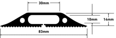 D-Line golvkabellist (1.8 m/svart)