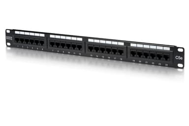 Digitus Patch Panel DN-91524U Svart, 48,2 x 4,4 x 10,9 cm, Kategori: C