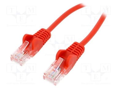 Goobay 95254 24AWG patchkabel, U/UTP, 6, tvinnad, CCA, PVC, röd, 0,25