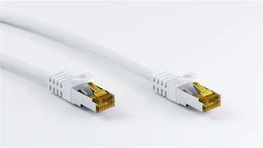 Goobay RJ45 patchkabel S/FTP (PiMF), 500 MHz, med CAT 7 råkabel, vit,