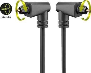 Goobay TOSLINK-kabel 2-faldigt vinklad och roterbar