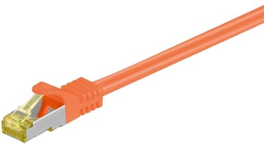 RJ45 patchkabel S/FTP (PiMF), 500 MHz, med CAT 7 råkabel, Orange, 5 m