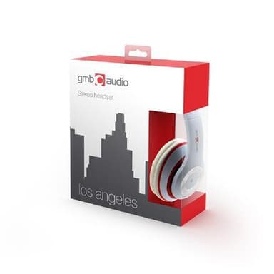 Gembird MHS-LAX-W Stereo headset "Los Angeles" 3,5 mm (1/8 tum), Pannb