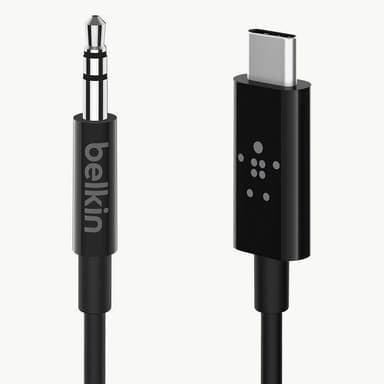 Belkin USB-C till 3,5 mm ljudkabel, 1,8 m F7U079bt06-BLK