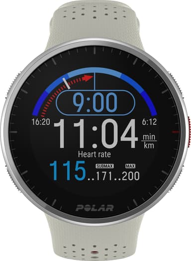 Polar Pacer Pro sportklocka S/L (vit/röd)