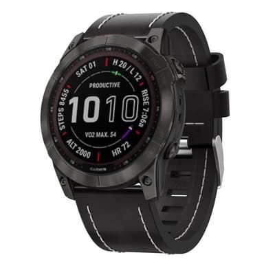 Läder Armband Garmin Fenix 7X - Svart