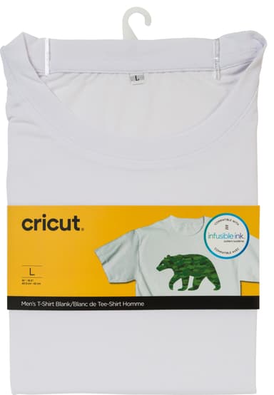 Cricut vit herr-T-shirt för Infusible Ink (L)