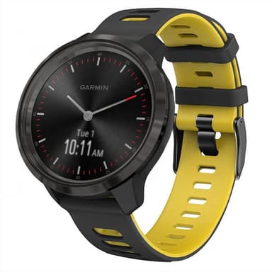 Twin Sport Armband Garmin Vivomove 3 - Svart/gul