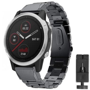 Armband rostfritt stål Garmin Fenix 7X - Svart