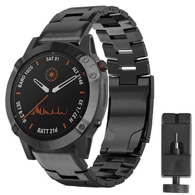 Armband titan Garmin Fenix 7 - Svart