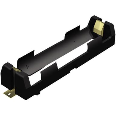 Keystone 1042 Batterihållare 1x 18650 Utanpåliggande
