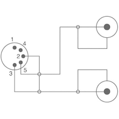 SpeaKa Professional DIN-anslutning / RCA Audio