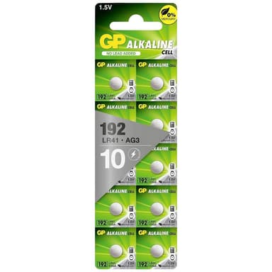 GP Batteries GP192ASTD533C10 Knappcell LR 41 Alkaliskt