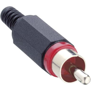 Lumberg XSTO 1-RD XSTO 1 RCA-kontakter Kontakt hane rak