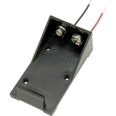 TRU COMPONENTS BH9VA Batterihållare 1x 9 V blockbatteri
