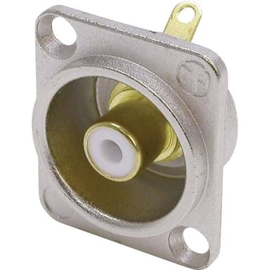 Neutrik NF2D9 NF2D9 RCA-kontakter Flänsanslutning rak