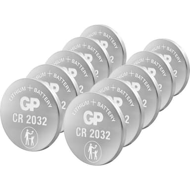 GP Batteries GPCR2032STD900C10 Knappcell CR 2032 Litium