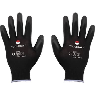 Polyester, Polyuretan Arbetshandske Storlek (handskar):