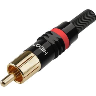 Hicon HI-CM03-RED RCA-kontakter Kontakt hane rak Antal