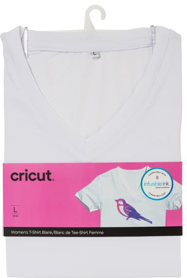 Cricut vit dam-T-shirt för Infusible Ink (L)