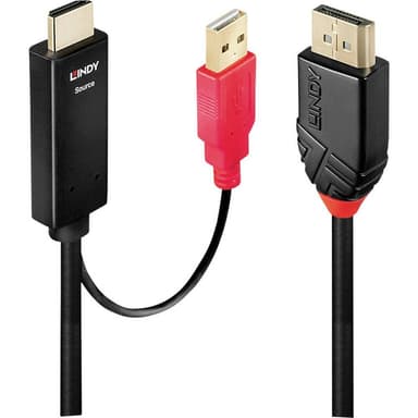 LINDY HDMI / DVI Adapterkabel 2.00 m 41426 guldpläterad