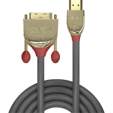 LINDY HDMI / DVI Adapterkabel 2.00 m 36195 Grå [1x HDMI