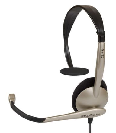 Koss Hörlurar CS95 Pannband/On-Ear, 3,5 mm (1/8 tum), Mikrofon, Svart/