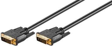 Goobay DVI-I Full HD-kabel Dual Link, Guldpläterad