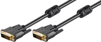 Goobay DVI-D Full HD-kabel Dual Link, Guldpläterad