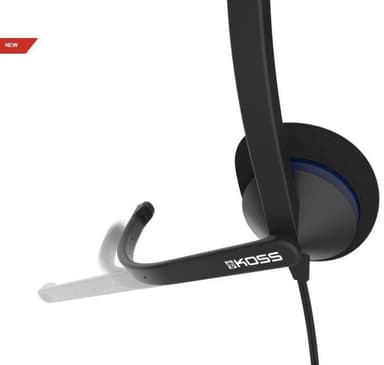 Koss hörlurar CS195 USB-pannband/on-ear, USB, mikrofon, svart,