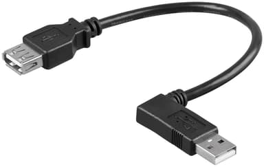 USB 2.0 höghastighetsförlängningskabel, 90°