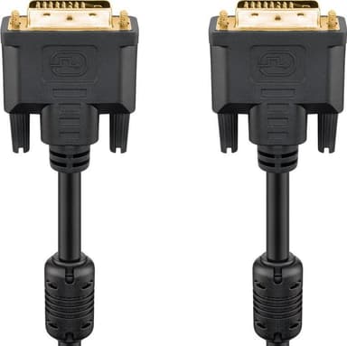 Goobay DVI-D Full HD-kabel Dual Link, Guldpläterad