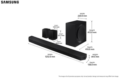 Samsung HW-Q995B soundbar med subwoofer