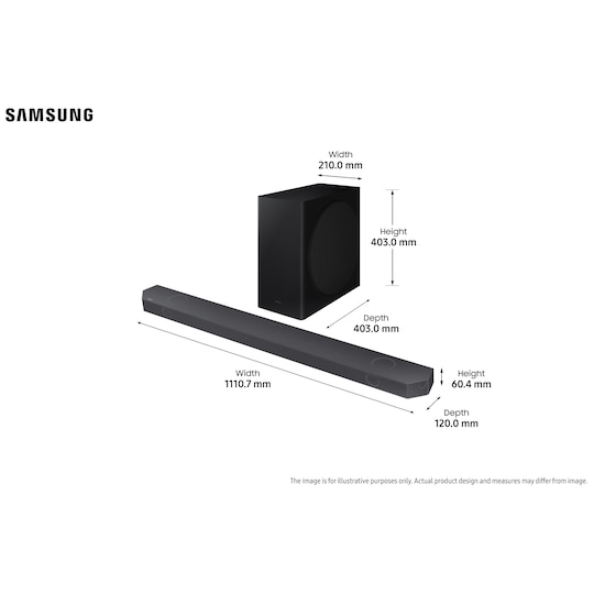 Samsung Q810B soundbar med subwoofer