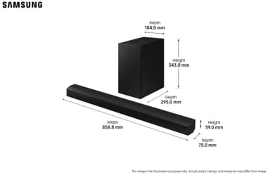 Samsung HW-B460 soundbar med subwoofer