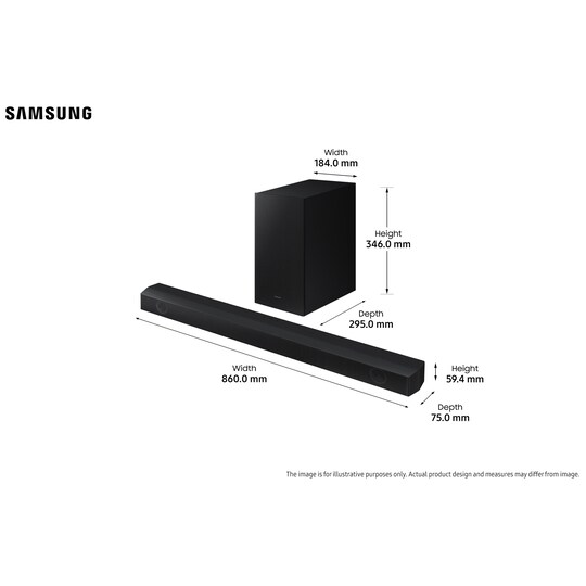 Samsung HW-B560 soundbar med subwoofer