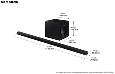 Samsung HW-S810B soundbar med subwoofer