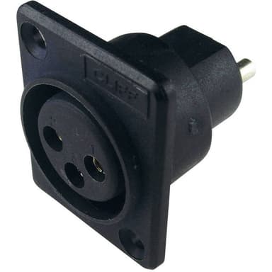 Cliff CP3001 ACF XLR-kontakter Flänsanslutning rak