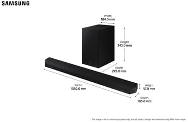 Samsung HW-Q610B soundbar med subwoofer