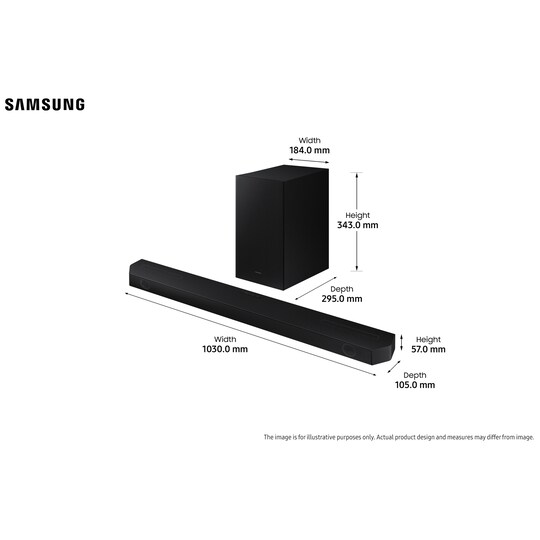 Samsung Q610B soundbar med subwoofer