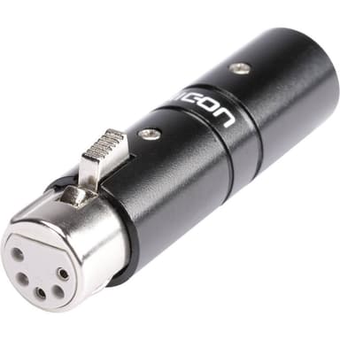 XLR-adapter XLR-hankontakt - XLR-honkontakt Hicon