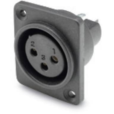Hicon HI-X3DF-HD-B XLR-kontakter Flänsanslutning Antal