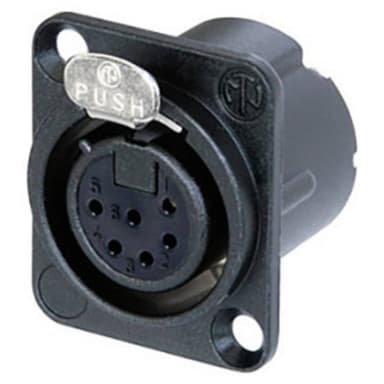 Neutrik NC6FD-LX-B-CON XLR-kontakter Flänsanslutning