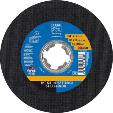 Separationspår rakt 125 mm 22.23 mm PFERD PSF STEELOX