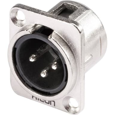 Hicon HI-X3DM HI-X3DM XLR-kontakter Flänsstickkontakt