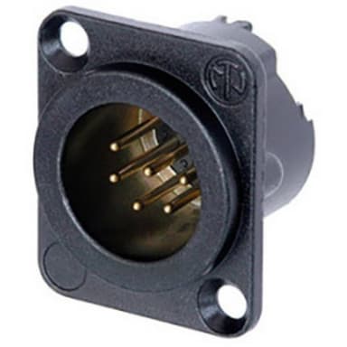 Neutrik NC6MD-LX-B-CON XLR-kontakter Flänsstickkontakt